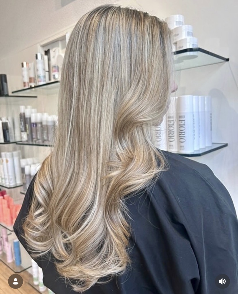 Ash blonde highlights by Marion