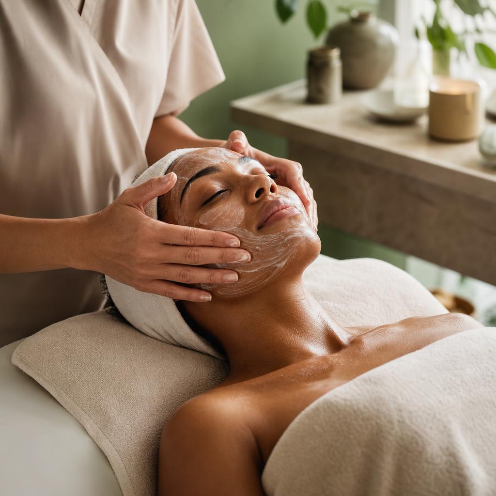A Veloro Spa facial treatment in a calm treatment room